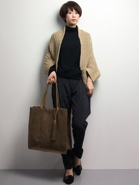 「LIMITLESS LUXURY（リミットレスラグジュアリー）のアイテム（Tシャツ/カットソー）」を使った、yukiさん（レディース・152cm）の冬コーディネート