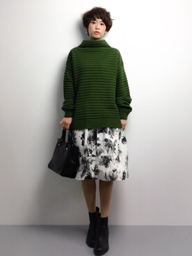 「ivory court（アイボリーコート）のアイテム（ショルダーバッグ）」を使った、yukiさん（レディース・152cm）の冬コーディネート