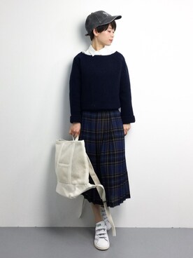 「Staircase（ステアケース）のアイテム」を使った、yukiさん（レディース・152cm）の冬コーディネート