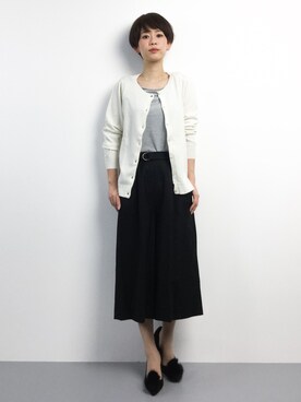 「PLAIN CLOTHING（プレーンクロージング）のアイテム（パンプス）」を使った、yukiさん（レディース・152cm）の冬コーディネート
