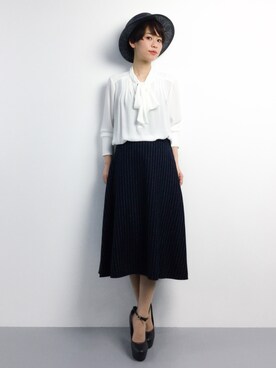 「31 Sons de mode（トランテアン　ソン　ドゥ　モード）のアイテム（帽子）」を使った、yukiさん（レディース・152cm）の冬コーディネート