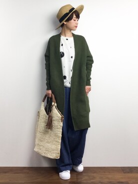 「BROOKLYN HAT（ブルックリンハット）のアイテム」を使った、yukiさん（レディース・152cm）の春コーディネート