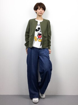 「Spick & Span（スピックアンドスパン）のアイテム（ブルゾン）」を使った、yukiさん（レディース・152cm）の春コーディネート