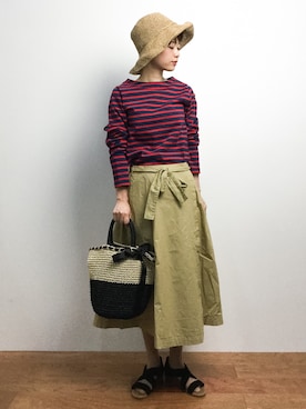 「INFIELDER DESIGN（インフィールダーデザイン）のアイテム」を使った、yukiさん（レディース・152cm）の春コーディネート