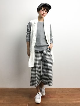 「Samansa Mos2（サマンサ モスモス）のアイテム（ジャケット/アウター）」を使った、yukiさん（レディース・152cm）の春コーディネート