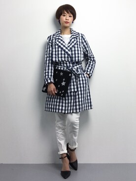 「31 Sons de mode（トランテアン　ソン　ドゥ　モード）のアイテム（トレンチコート）」を使った、yukiさん（レディース・152cm）の春コーディネート