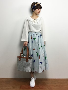 「OLIVE des OLIVE（オリーブデオリーブ）のアイテム（財布/小物）」を使った、yukiさん（レディース・152cm）の春コーディネート