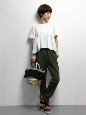 「MICOAMERI（ミコアメリ）のアイテム」を使った、yukiさん（レディース・152cm）の春コーディネート