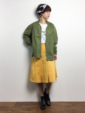 「DOUBLE NAME（ダブルネーム）のアイテム（ブルゾン）」を使った、yukiさん（レディース・152cm）の春コーディネート