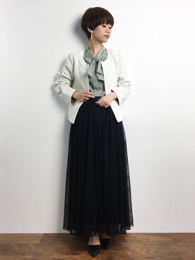 yukiさんの「LC/LLL チュールロングスカート」を使ったコーディネート