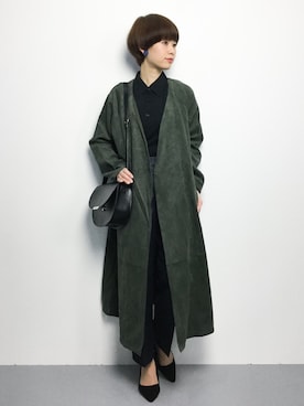 「BLISS POINT（ブリスポイント）のアイテム（その他アウター）」を使った、yukiさん（レディース・152cm）の春コーディネート