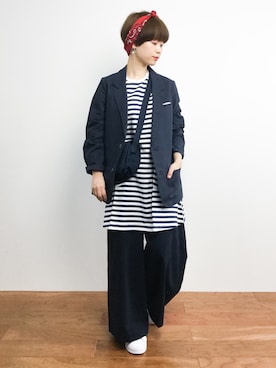 「note et silence （ノートエシロンス）のアイテム（ジャケット/アウター）」を使った、yukiさん（レディース・152cm）の春コーディネート