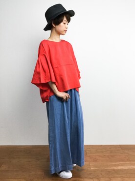 「フレアスリーブ」｜yukiさん（レディース・152cm）の春コーディネート