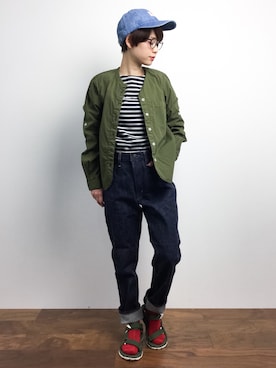 「UP START（アップスタート）のアイテム」を使った、yukiさん（レディース・152cm）の春コーディネート