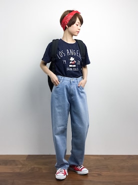 「Blue Standard （ブルースタンダード）のアイテム」を使った、yukiさん（レディース・152cm）の春コーディネート