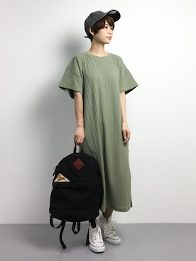 Kbf ケイビーエフ の Kbf サイドスリットコクーンリブワンピース ワンピース Wear