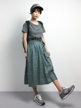 「chambre de charme（シャンブルドゥシャーム）のアイテム（スカート）」を使った、yukiさん（レディース・152cm）の春コーディネート