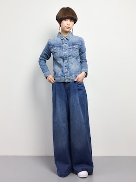 「152cm」｜「アイテム（その他アウター）」を使った、yukiさん（レディース・152cm）の春コーディネート