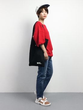 「テーパードデニム」｜yukiさん（レディース・152cm）の春コーディネート