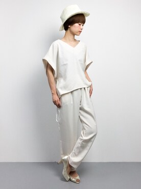 「152cm」｜「アイテム（オールインワン・サロペット）」を使った、yukiさん（レディース・152cm）の春コーディネート