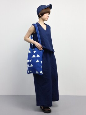 「KBF（ケイビーエフ）のアイテム（つなぎ/オールインワン）」を使った、yukiさん（レディース・152cm）の夏コーディネート