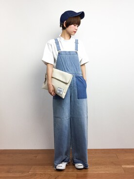 「Herschel Supply（ハーシェルサプライ）のアイテム」を使った、yukiさん（レディース・152cm）の夏コーディネート