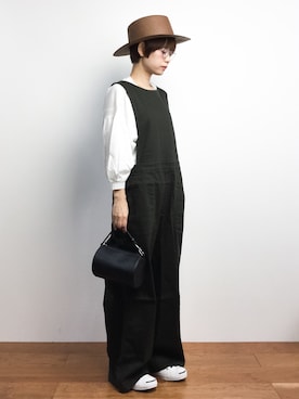 「152cm」｜「アイテム（オールインワン・サロペット）」を使った、yukiさん（レディース・152cm）の夏コーディネート