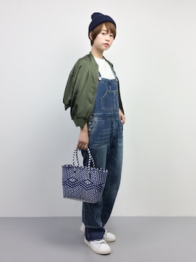 「DRWCYS（ドロシーズ）のアイテム（オールインワン・サロペット）」を使った、yukiさん（レディース・152cm）の夏コーディネート