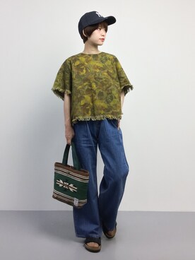 「LUC DNM （ラックデニム）のアイテム」を使った、yukiさん（レディース・152cm）の夏コーディネート