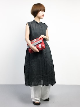 「チャイハネ（チャイハネ）のアイテム（ショルダーバッグ）」を使った、yukiさん（レディース・152cm）の夏コーディネート