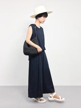 「URBAN RESEARCH Sonny Label（アーバンリサーチサニーレーベル）のアイテム（つなぎ/オールインワン）」を使った、yukiさん（レディース・152cm）の夏コーディネート