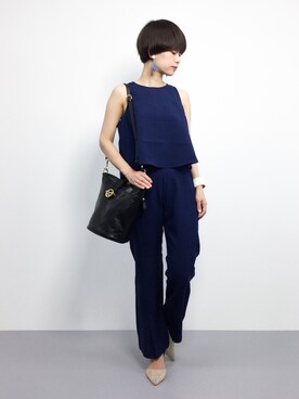 「Raisonne（レゾネ）のアイテム」を使った、yukiさん（レディース・152cm）の夏コーディネート