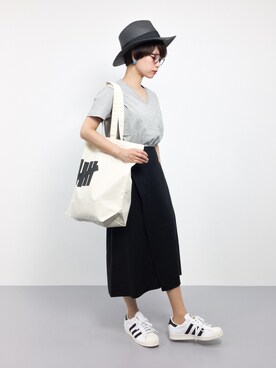 「UNDEFEATED （アンディフィーテッド）のアイテム（バッグ）」を使った、yukiさん（レディース・152cm）の夏コーディネート