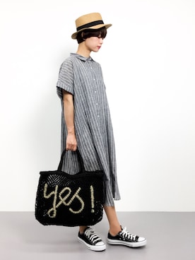 「the Jacksons（ジャクソンズ）のアイテム」を使った、yukiさん（レディース・152cm）の夏コーディネート