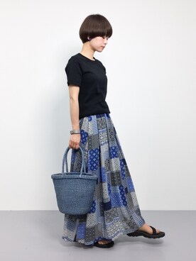 「chapter world（チャプターワールド）のアイテム（バッグ）」を使った、yukiさん（レディース・152cm）の夏コーディネート