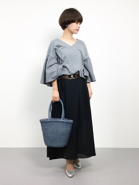 「chapter world（チャプターワールド）のアイテム（バッグ）」を使った、yukiさん（レディース・152cm）の夏コーディネート