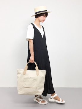 「SUNDUCK（サンダック）のアイテム」を使った、yukiさん（レディース・152cm）の夏コーディネート