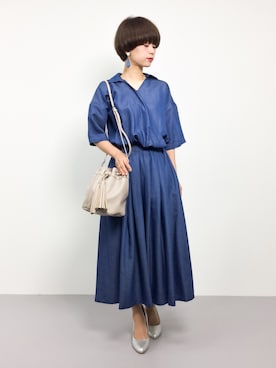 「カシュクール」｜「アイテム（つなぎ/オールインワン）」を使った、yukiさん（レディース・152cm）の夏コーディネート