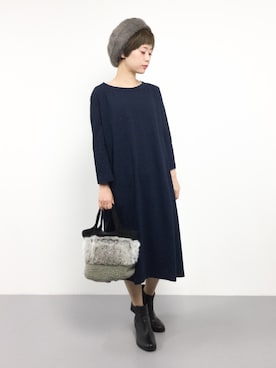 「45R（フォーティファイブアール）のアイテム（ワンピース/ドレス）」を使った、yukiさん（レディース・152cm）の夏コーディネート