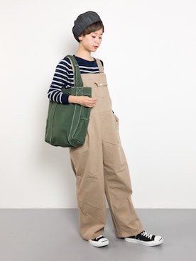 「PAR ICI（パーリッシィ）のアイテム（オールインワン・サロペット）」を使った、yukiさん（レディース・152cm）の秋コーディネート