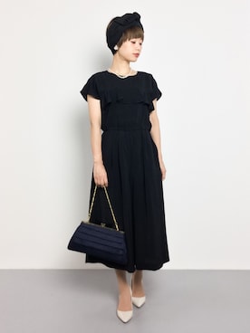 「Paradise Picnic（パラダイスピクニック）のアイテム（クラッチバッグ）」を使った、yukiさん（レディース・152cm）の秋コーディネート