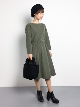 「Another Edition（アナザーエディション）のアイテム（ハンチング/ベレー帽）」を使った、yukiさん（レディース・152cm）の秋コーディネート