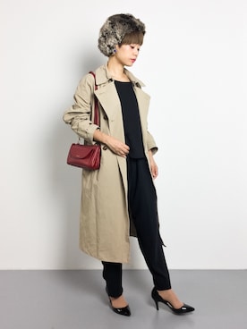 「Another Edition（アナザーエディション）のアイテム（ハンチング/ベレー帽）」を使った、yukiさん（レディース・152cm）の秋コーディネート