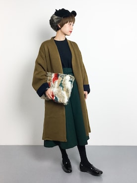 「スカーチョ」｜「アイテム（その他アウター）」を使った、yukiさん（レディース・152cm）の秋コーディネート