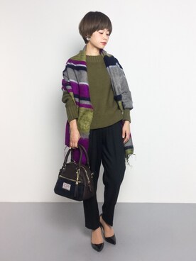 「Via Demizon（ビアデミゾン）のアイテム」を使った、yukiさん（レディース・152cm）の秋コーディネート