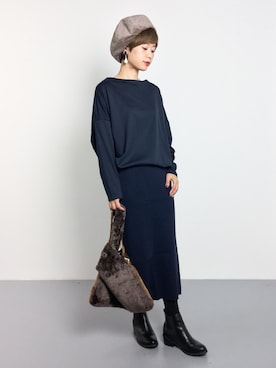 「Another Edition（アナザーエディション）のアイテム（帽子）」を使った、yukiさん（レディース・152cm）の秋コーディネート