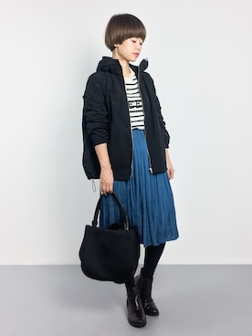 「Spick & Span（スピックアンドスパン）のアイテム（ブルゾン）」を使った、yukiさん（レディース・152cm）の秋コーディネート