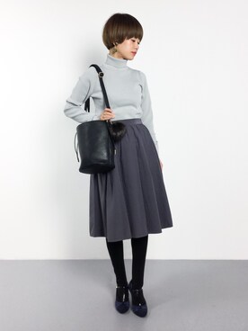 yukiさんの「【街ピク着用アイテム ROPE' PICNIC×MERY】ピーチタフタギャザーフレアースカート」を使ったコーディネート