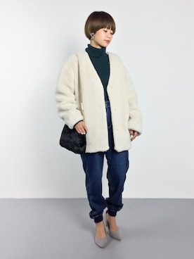 「Another Edition（アナザーエディション）のアイテム（その他アウター）」を使った、yukiさん（レディース・152cm）の秋コーディネート