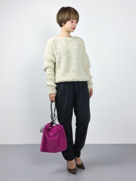 「clef cle（クレデュクレ）のアイテム」を使った、yukiさん（レディース・152cm）の秋コーディネート